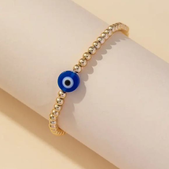 Jewelry - Evil Eye Luck Bracelet Ladies Fashion Stacking Bracelet Elastic Adjustable